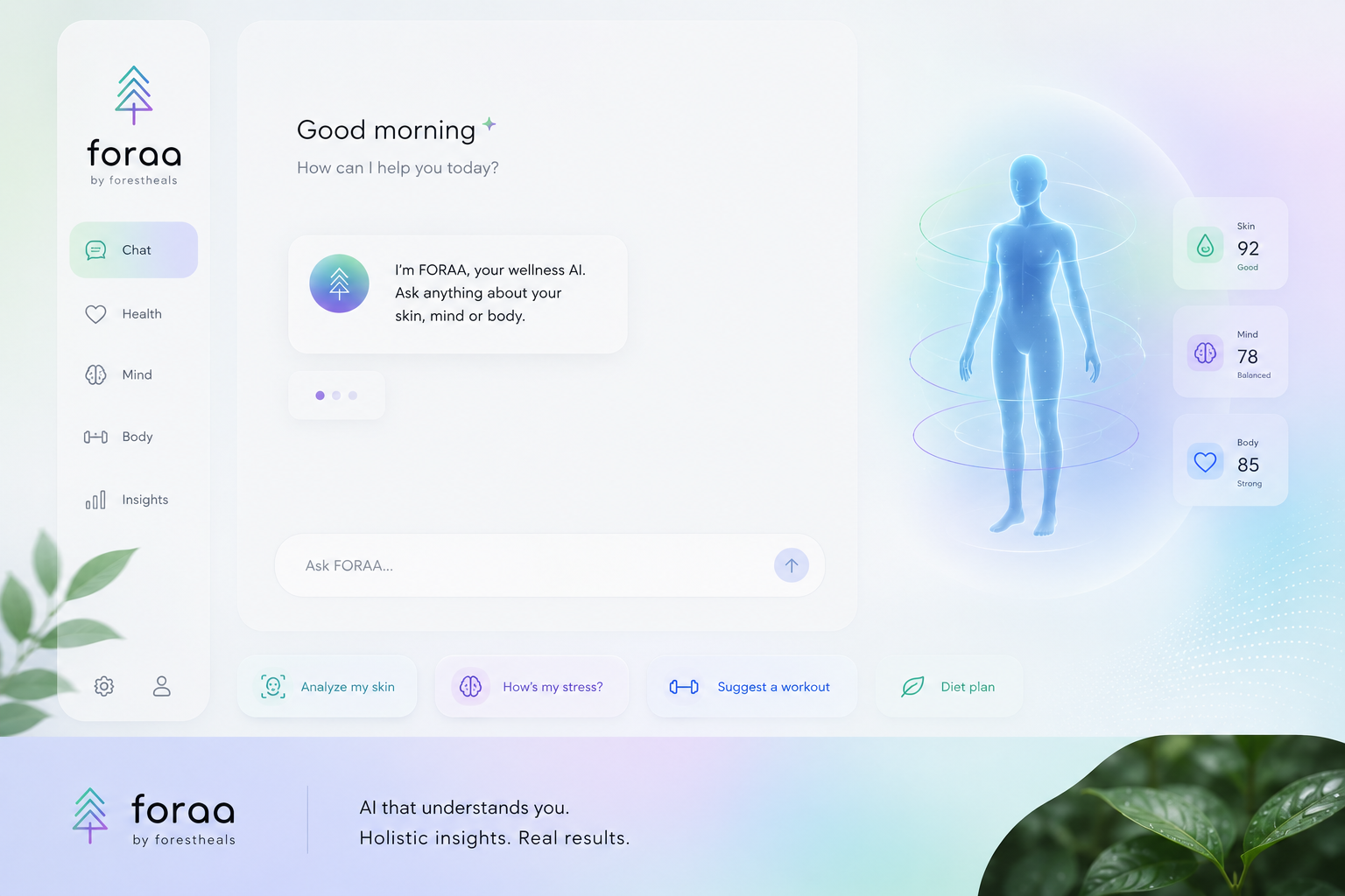 FORAA AI interface